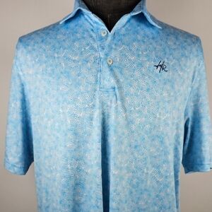 Greg Norman Collection Men's Aqua Golf Polo Casual Sport Size L